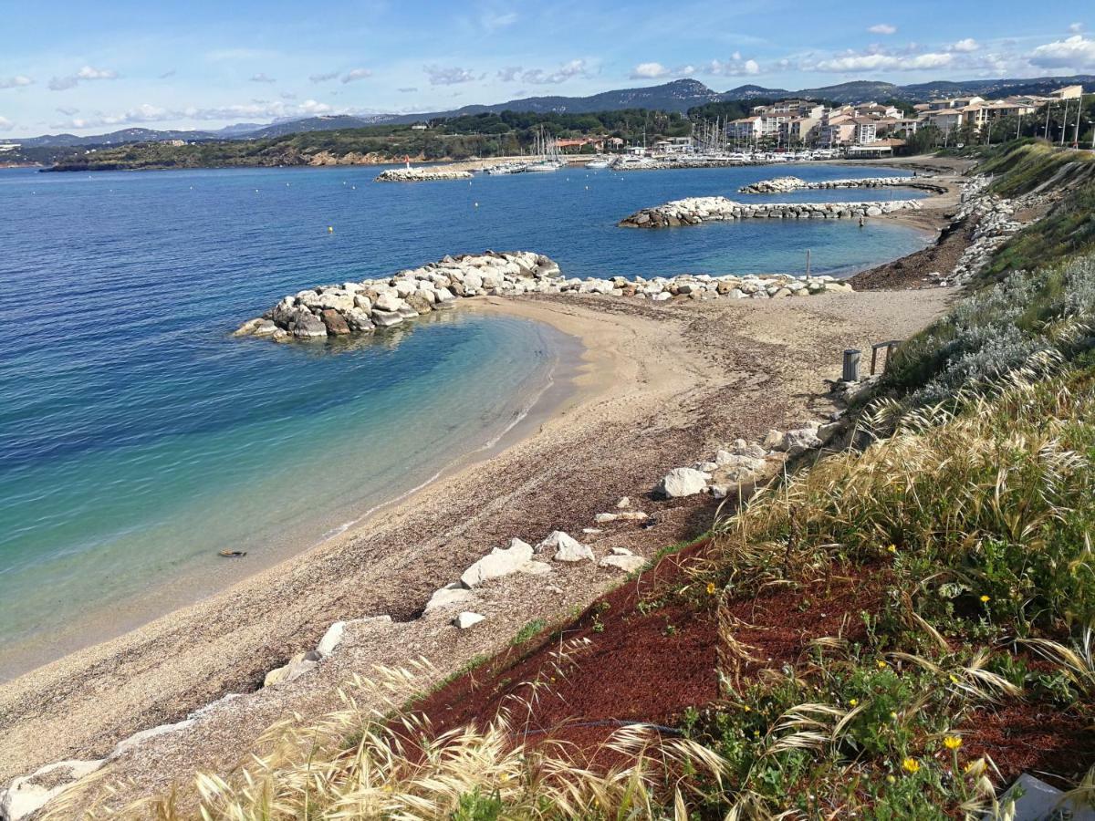 Domaine De La Coudouliere, T2 Climatise Terrasse Vue Mer Sans Vis A Vis Plage A 100M Six-Fours-les-Plages Exterior foto